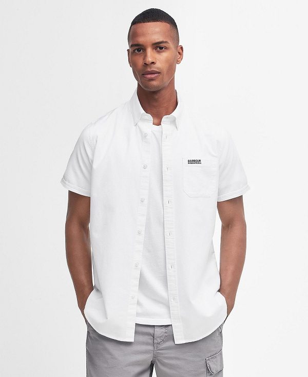 Barbour Kinetic Tailored Short-sleeved Shirt ασπρα | BABO87710