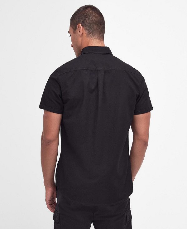 Barbour Kinetic Tailored Short-sleeved Shirt μαυρα | BABO87752