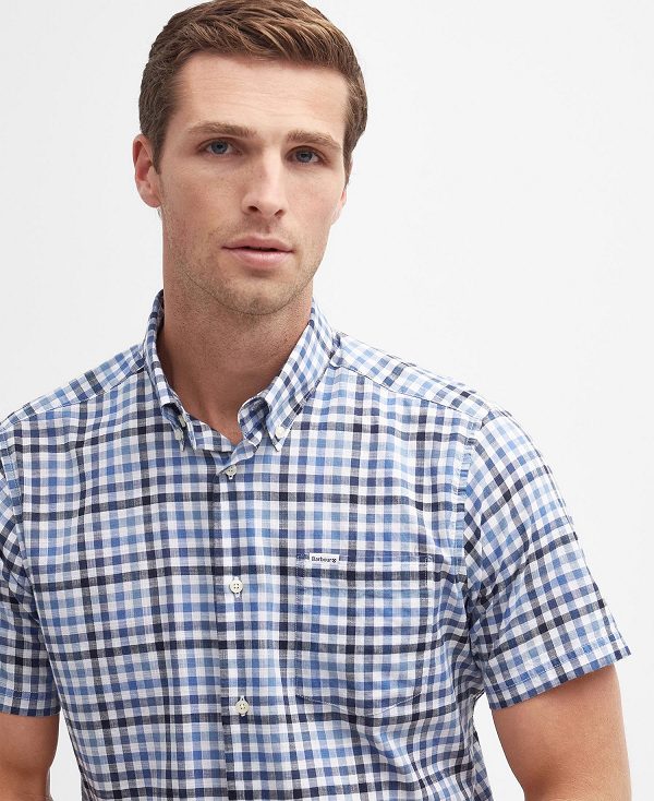 Barbour Kinson Tailored Shirt σκουρο μπλε | BABO87738