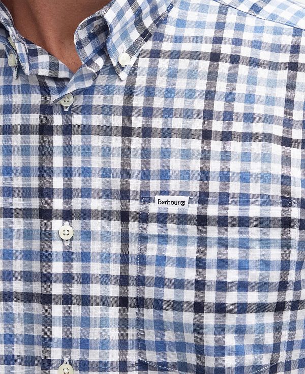 Barbour Kinson Tailored Shirt σκουρο μπλε | BABO87738