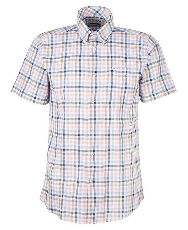 Barbour Kinson Tailored Short-sleeved Shirt ροζ | BABO87607