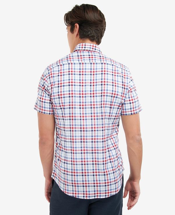 Barbour Kinson Tailored Short-sleeved Shirt κοκκινα | BABO87618