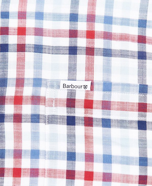Barbour Kinson Tailored Short-sleeved Shirt κοκκινα | BABO87618
