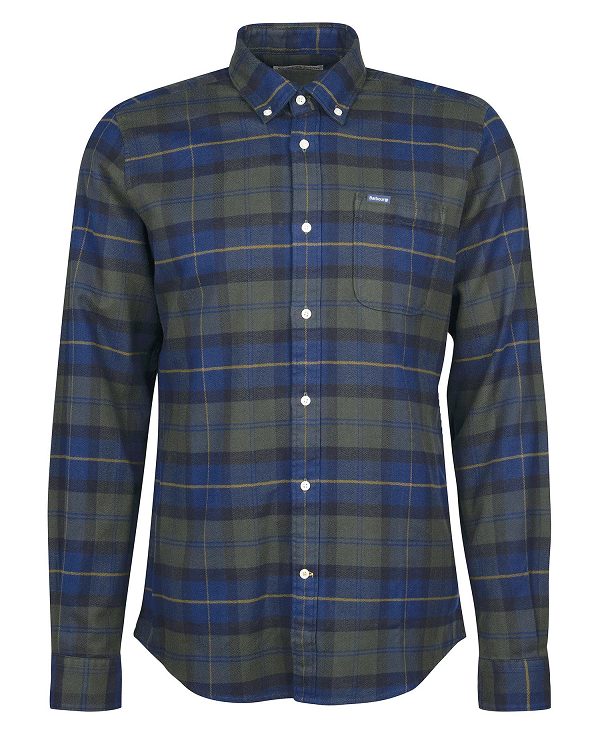 Barbour Kyeloch Tailored Fit Shirt σκουρο μπλε | BABO87827