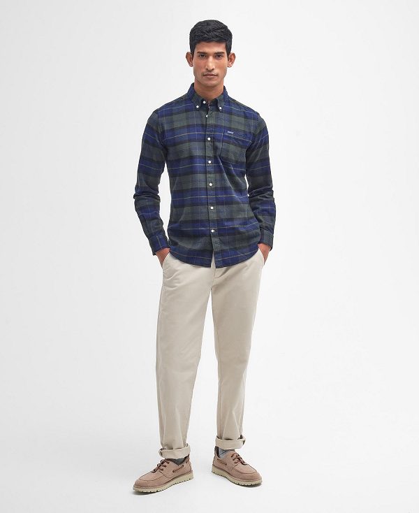 Barbour Kyeloch Tailored Fit Shirt σκουρο μπλε | BABO87827