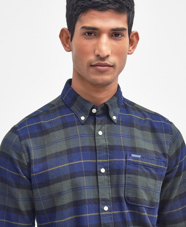 Barbour Kyeloch Tailored Fit Shirt σκουρο μπλε | BABO87827