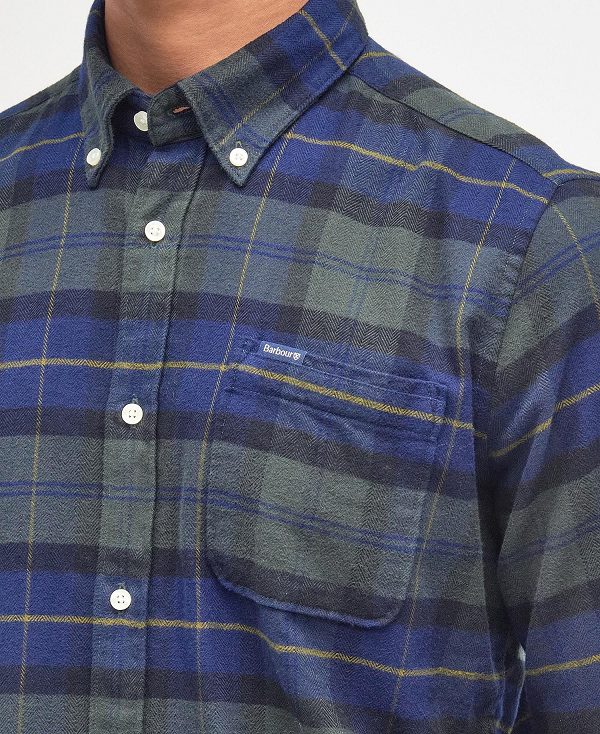 Barbour Kyeloch Tailored Fit Shirt σκουρο μπλε | BABO87827