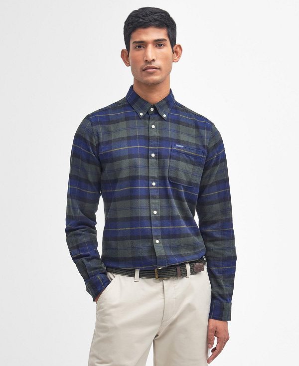 Barbour Kyeloch Tailored Fit Shirt σκουρο μπλε | BABO87827