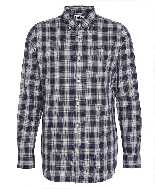 Barbour Lanark Tailored Long-sleeved Shirt μπλε | BABO87821