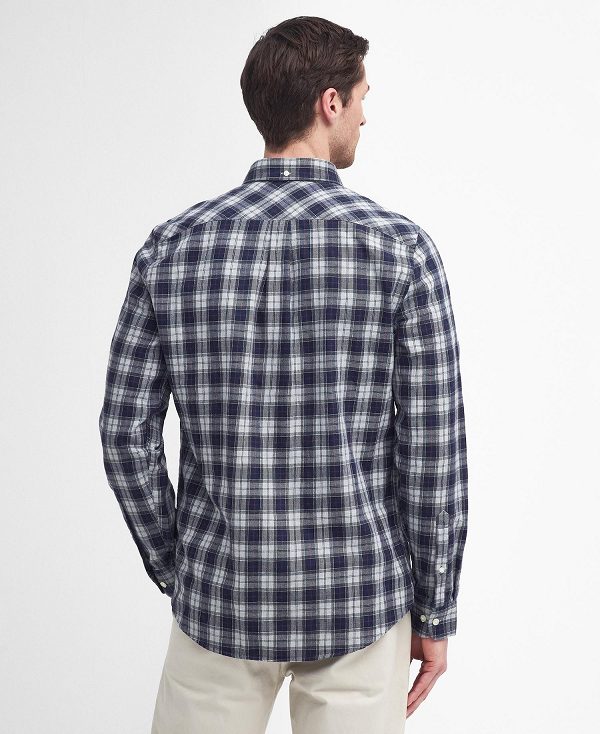 Barbour Lanark Tailored Long-sleeved Shirt μπλε | BABO87821
