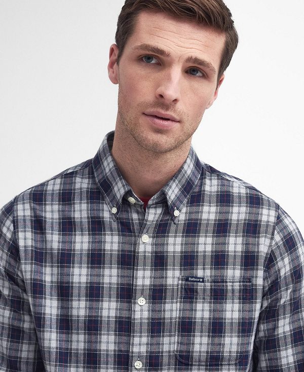 Barbour Lanark Tailored Long-sleeved Shirt μπλε | BABO87821