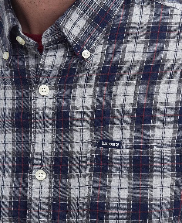 Barbour Lanark Tailored Long-sleeved Shirt μπλε | BABO87821