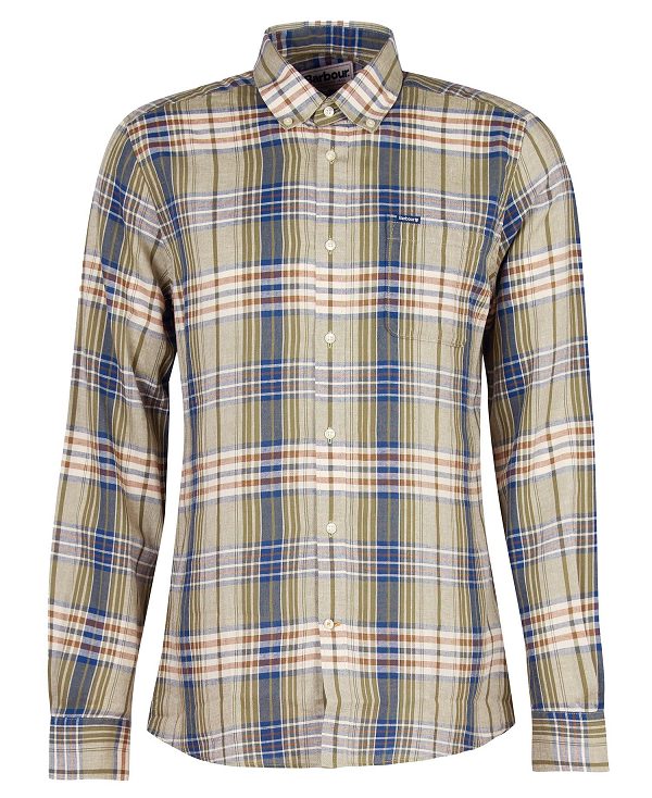 Barbour Laneskin Tailored Shirt μπλε | BABO87595