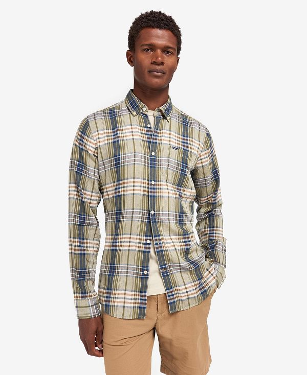 Barbour Laneskin Tailored Shirt μπλε | BABO87595