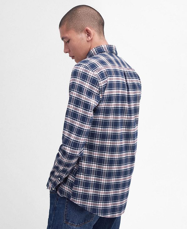 Barbour Langton Tailored Shirt σκουρο μπλε | BABO87663