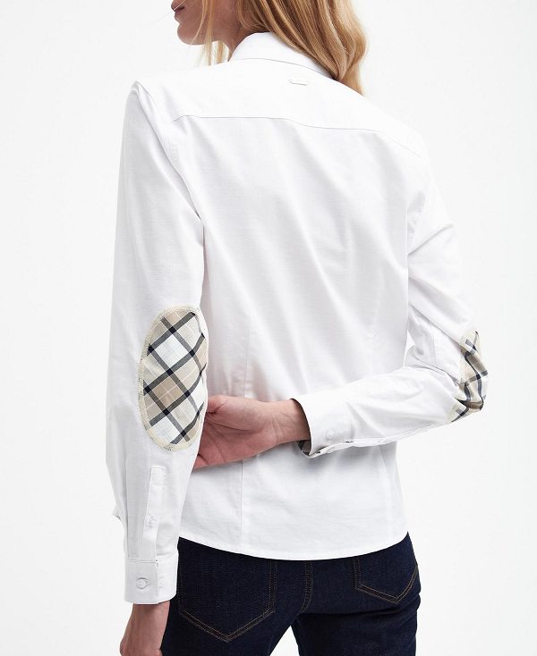 Barbour Lavender Tailored Long-sleeved Shirt ασπρα | BABO89490