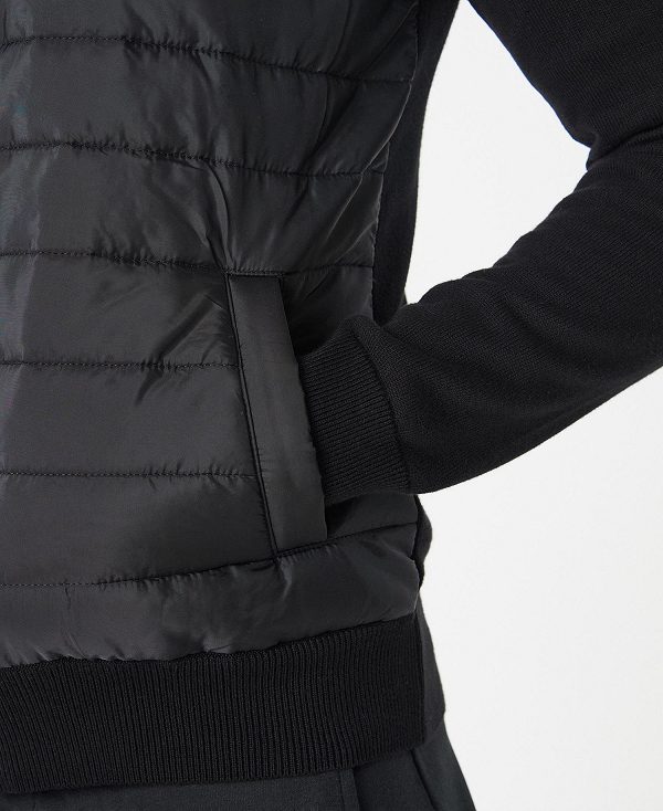 Barbour Legacy Baffle Zip Thru μαυρα | BABO88536