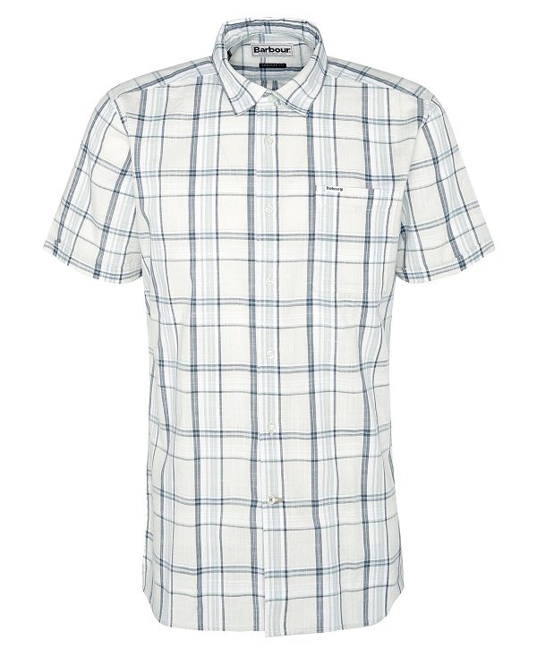 Barbour Lerwick Regular Short-sleeved Shirt ασπρα | BABO87772