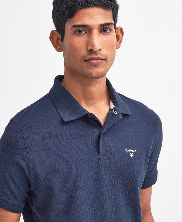 Barbour Lightweight Sports Polo Shirt σκουρο μπλε | BABO88182