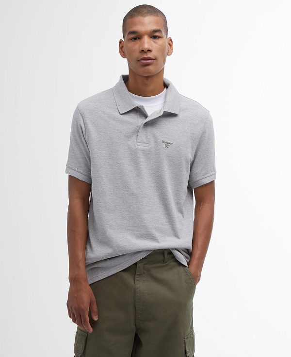 Barbour Lightweight Sports Polo Shirt γκρι | BABO88213