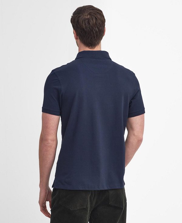 Barbour Lightweight Sports Polo Shirt σκουρο μπλε | BABO88234