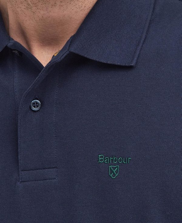 Barbour Lightweight Sports Polo Shirt σκουρο μπλε | BABO88234