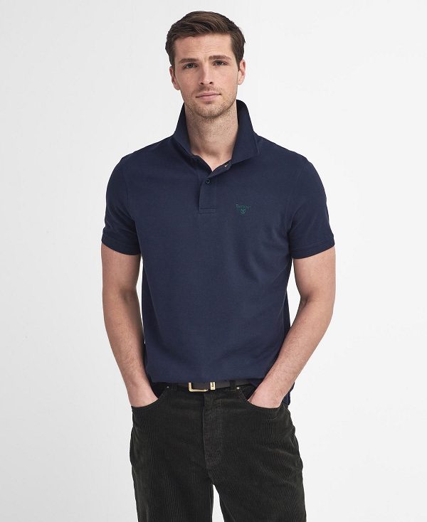 Barbour Lightweight Sports Polo Shirt σκουρο μπλε | BABO88234