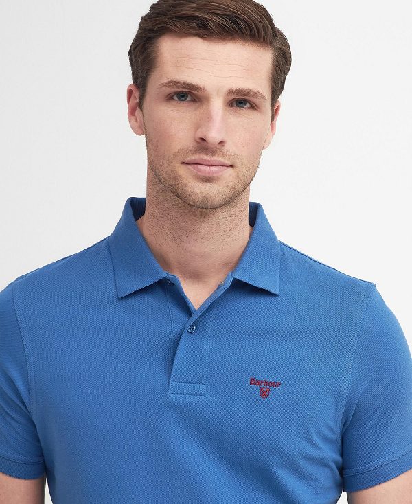 Barbour Lightweight Sports Polo Shirt μπλε | BABO88099