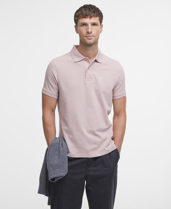 Barbour Lightweight Sports Short-sleeved Polo Shirt ροζ | BABO88211