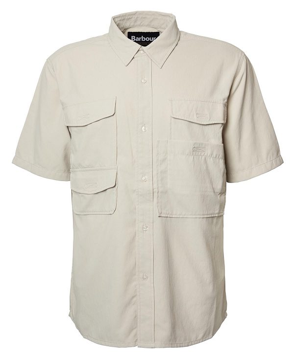 Barbour Lisle Safari Oversized Short-sleeved Shirt ασπρα | BABO87754