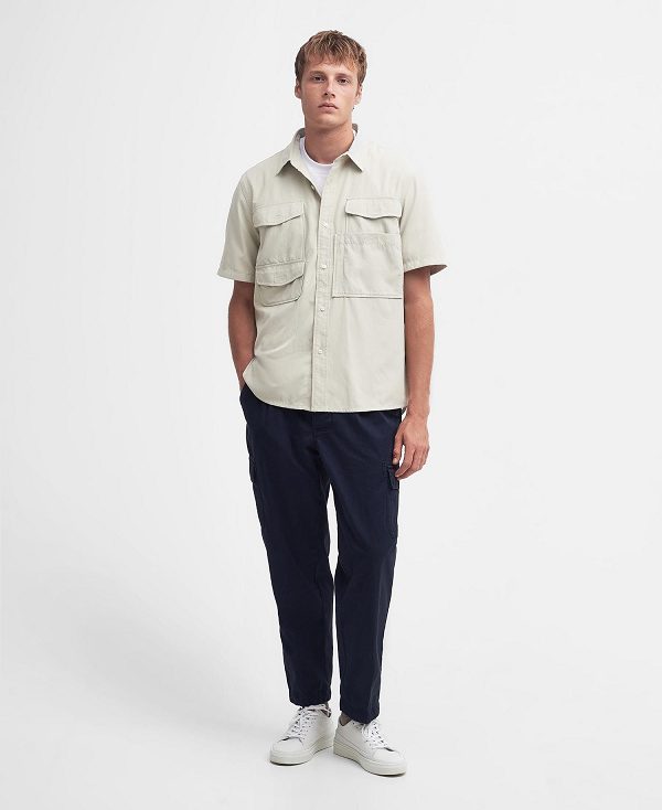 Barbour Lisle Safari Oversized Short-sleeved Shirt ασπρα | BABO87754