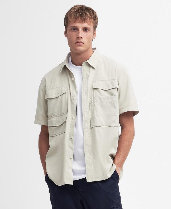 Barbour Lisle Safari Oversized Short-sleeved Shirt ασπρα | BABO87754