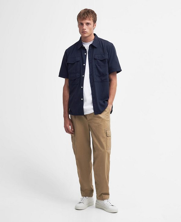 Barbour Lisle Safari Oversized Short-sleeved Shirt σκουρο μπλε | BABO87755
