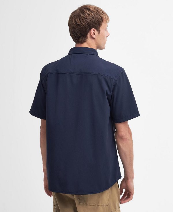 Barbour Lisle Safari Oversized Short-sleeved Shirt σκουρο μπλε | BABO87755