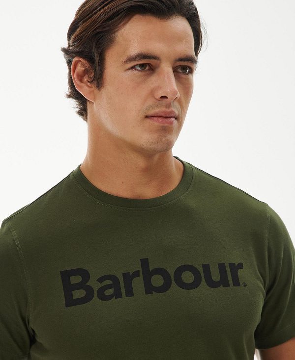 Barbour Logo T-shirt Ελιά | BABO88388