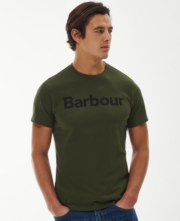 Barbour Logo T-shirt Ελιά | BABO88388
