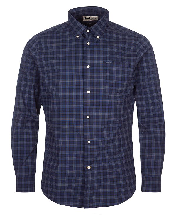 Barbour Lomond Tailored Fit Shirt σκουρο μπλε | BABO87856
