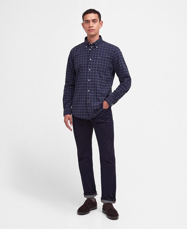 Barbour Lomond Tailored Fit Shirt σκουρο μπλε | BABO87856