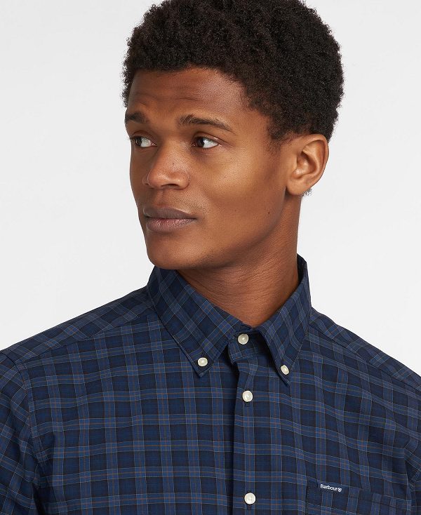 Barbour Lomond Tailored Fit Shirt σκουρο μπλε | BABO87856