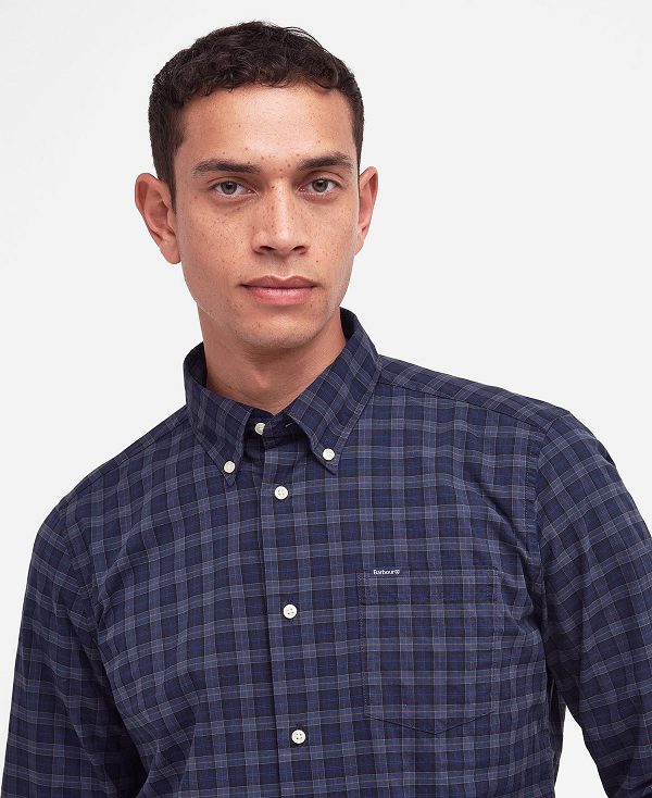 Barbour Lomond Tailored Fit Shirt σκουρο μπλε | BABO87856