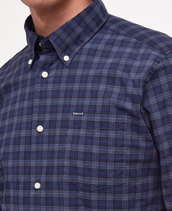 Barbour Lomond Tailored Fit Shirt σκουρο μπλε | BABO87856
