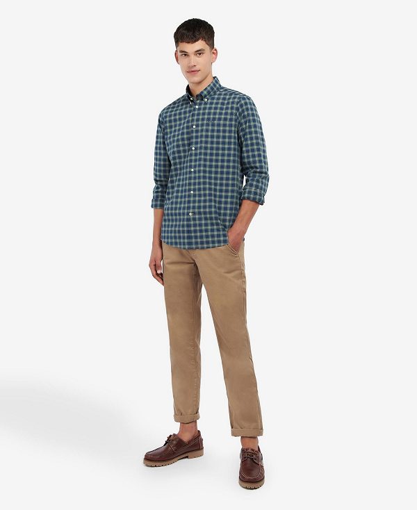 Barbour Lomond Tailored Long-sleeved Shirt καφε | BABO87626