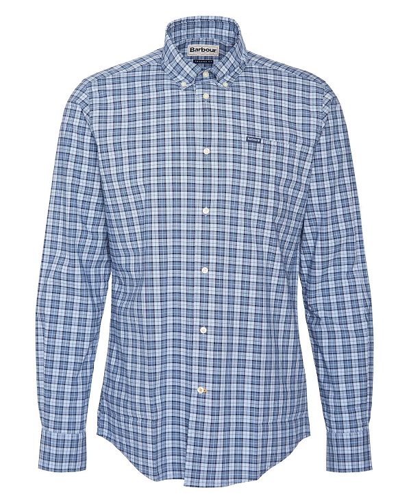 Barbour Lomond Tailored Long-sleeved Shirt μπλε | BABO87720