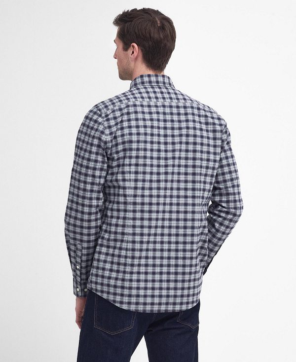 Barbour Lomond Tailored Long-sleeved Shirt μπλε | BABO87854