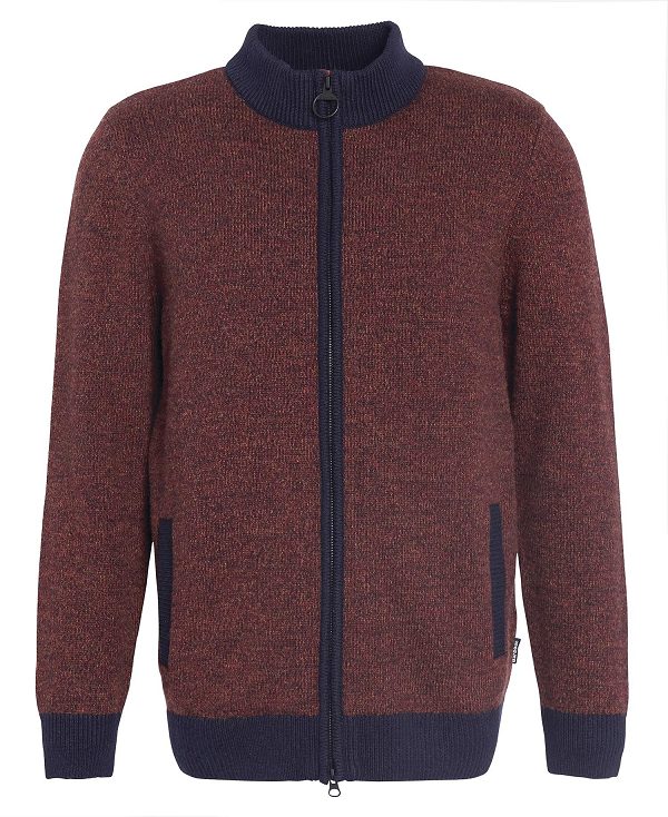 Barbour Longhirst Zip-up Jumper σκουρο μπλε | BABO88599