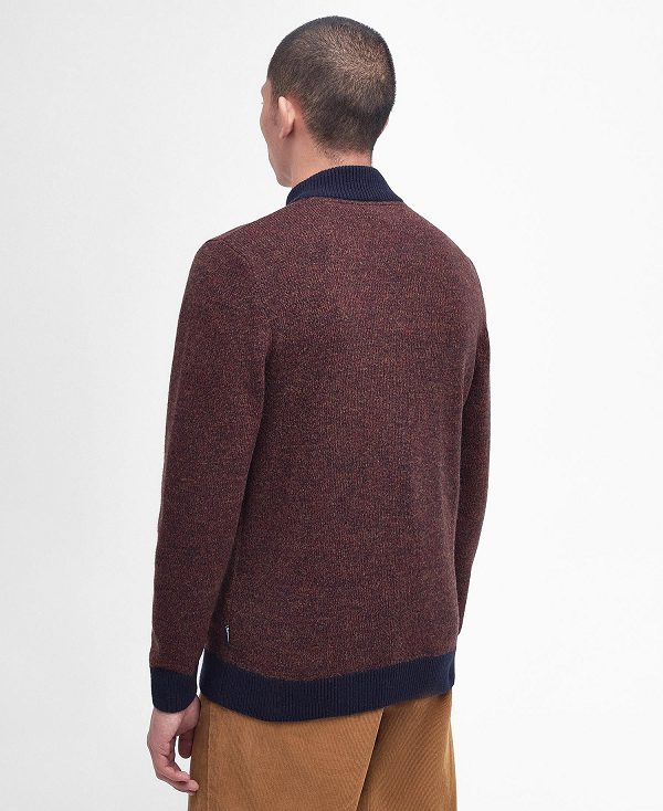 Barbour Longhirst Zip-up Jumper σκουρο μπλε | BABO88599