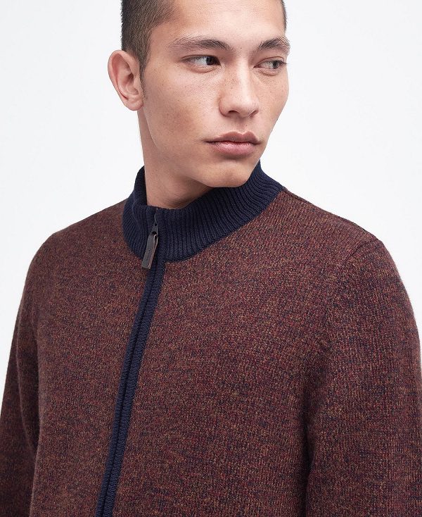 Barbour Longhirst Zip-up Jumper σκουρο μπλε | BABO88599