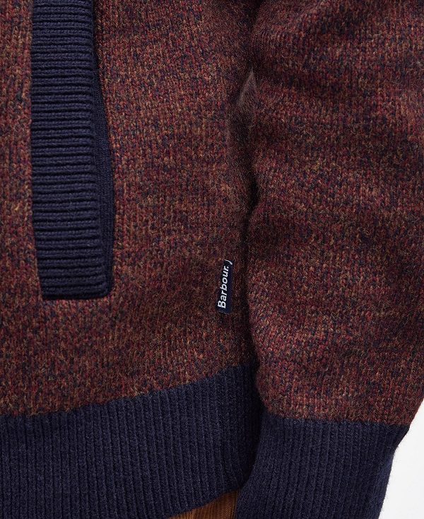 Barbour Longhirst Zip-up Jumper σκουρο μπλε | BABO88599