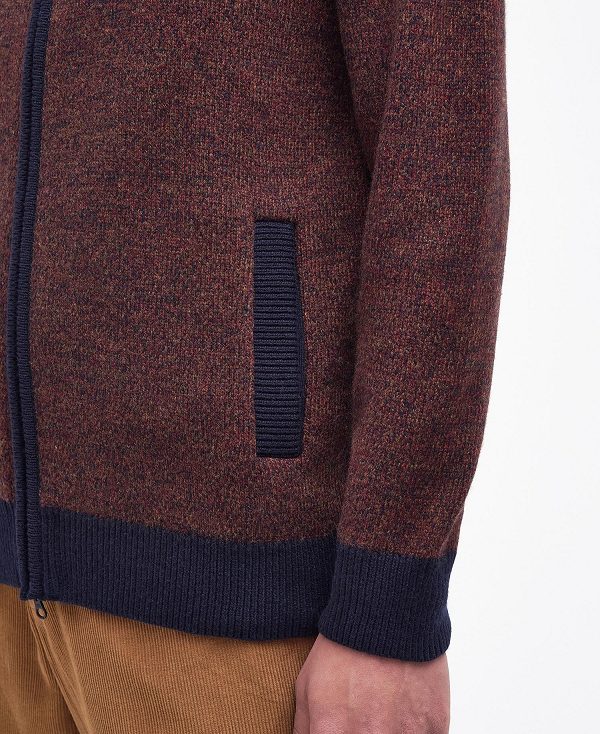 Barbour Longhirst Zip-up Jumper σκουρο μπλε | BABO88599