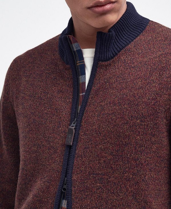 Barbour Longhirst Zip-up Jumper σκουρο μπλε | BABO88599